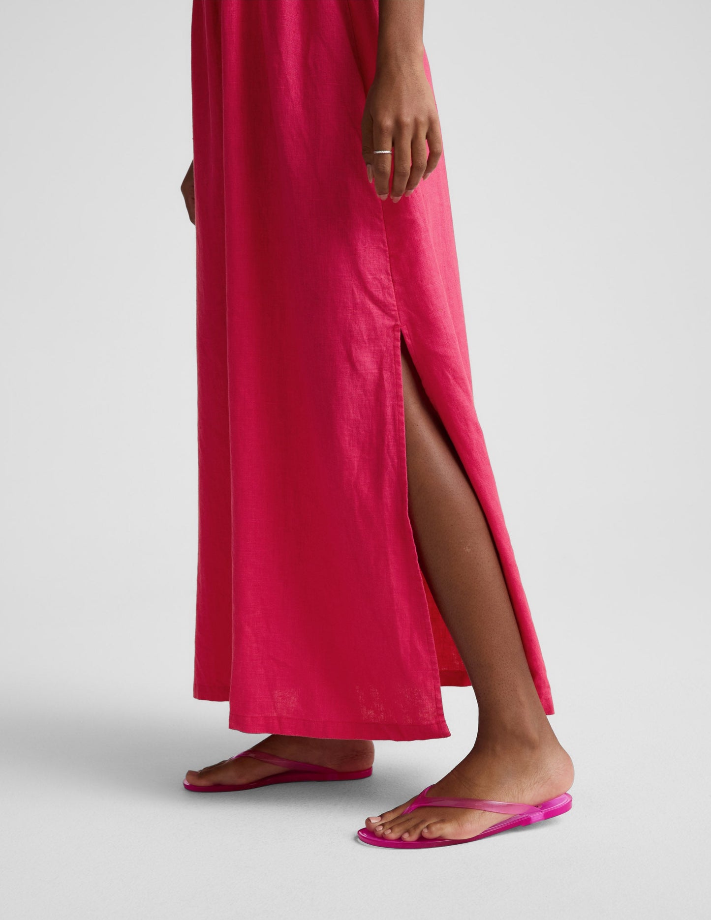 Beyond Yoga SoftWash Linen Halter Dress