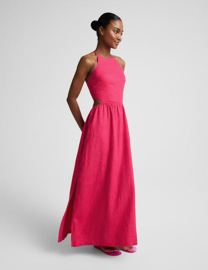 Beyond Yoga SoftWash Linen Halter Dress