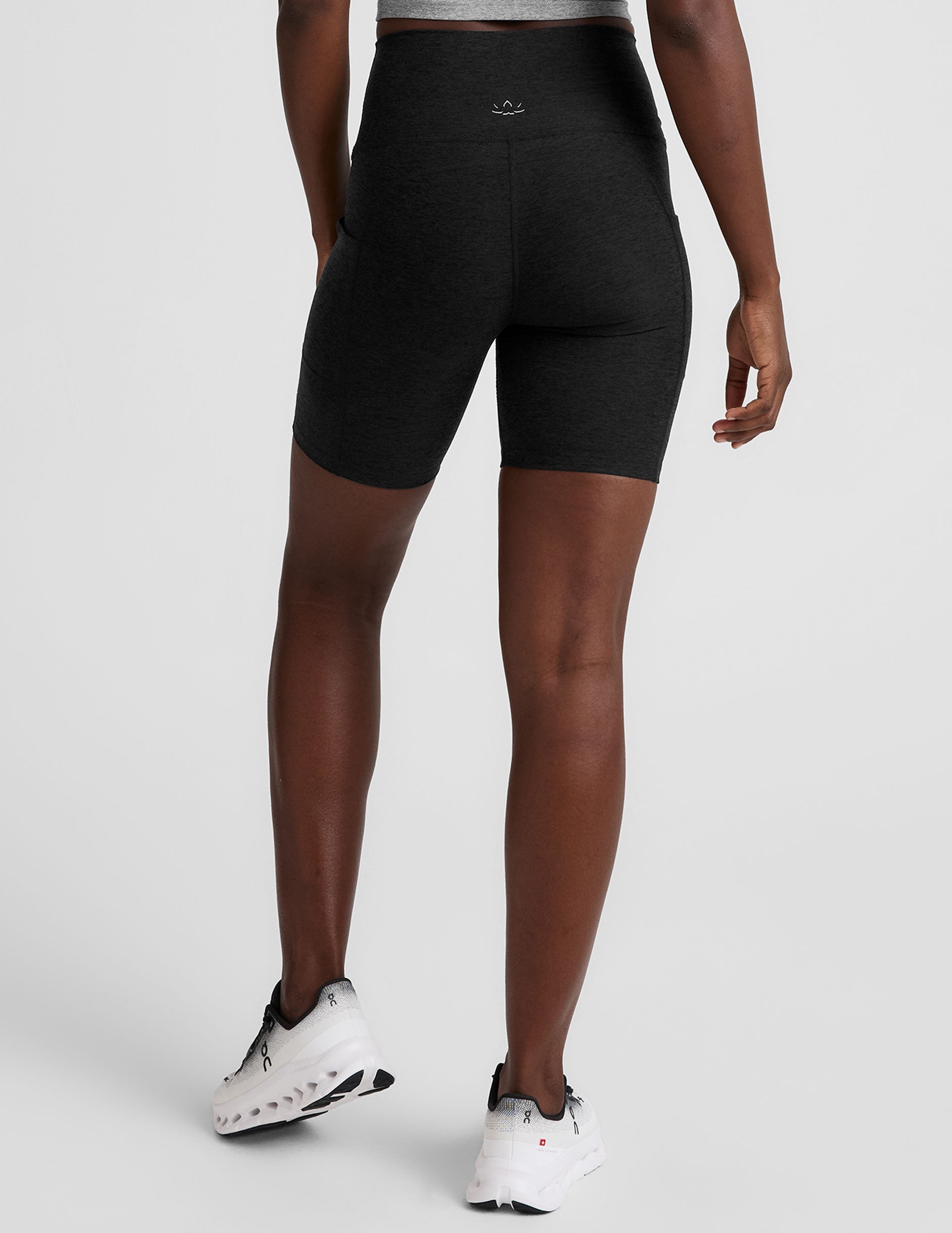 Beyond Yoga High Waisted Biker Spacedye Shorts - Darkest Night