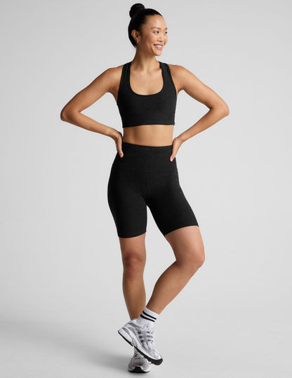 Beyond Yoga High Waisted 7-Inch Spacedye Bike Shorts - Darkest Night