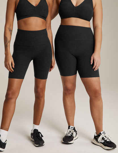 Beyond Yoga High Waisted 7-Inch Spacedye Bike Shorts - Darkest Night