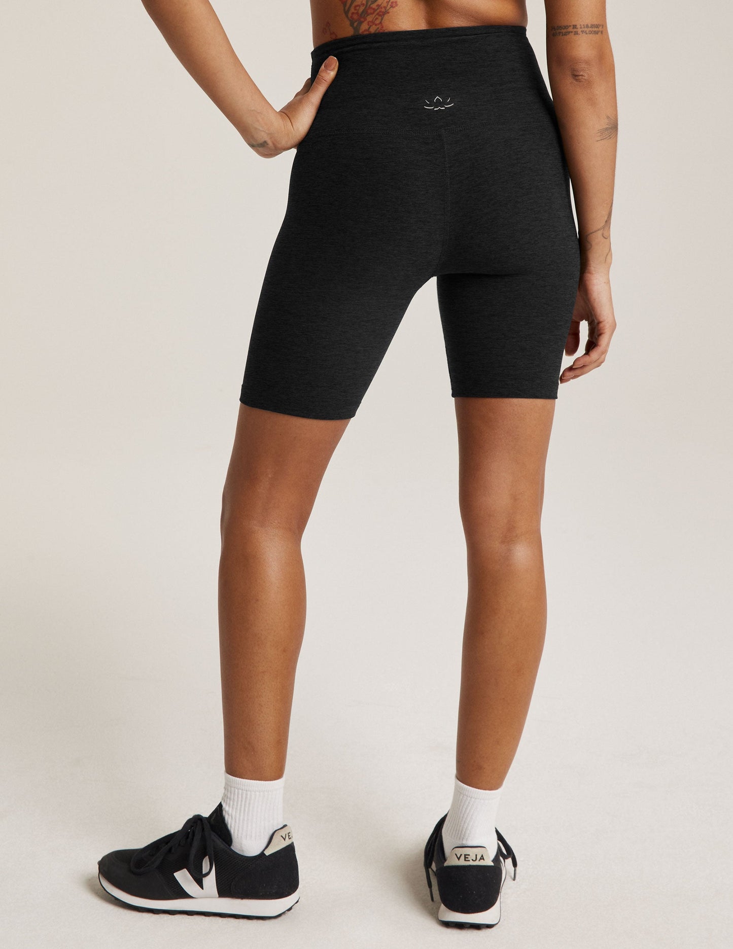 Beyond Yoga High Waisted 7-Inch Spacedye Bike Shorts - Darkest Night