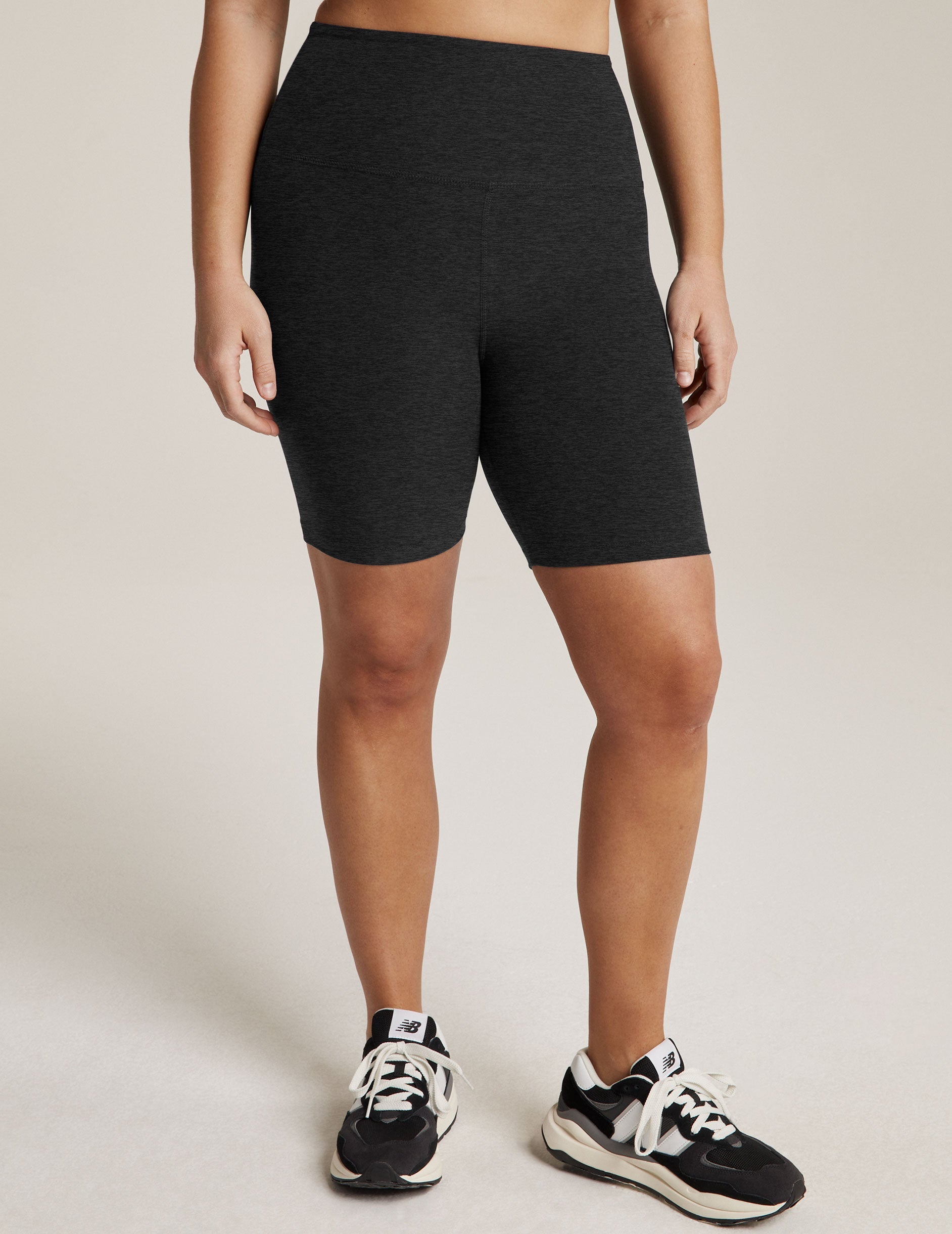 Beyond Yoga High Waisted 7-Inch Spacedye Bike Shorts - Darkest Night