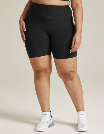 Beyond Yoga High Waisted 7-Inch Spacedye Bike Shorts - Darkest Night