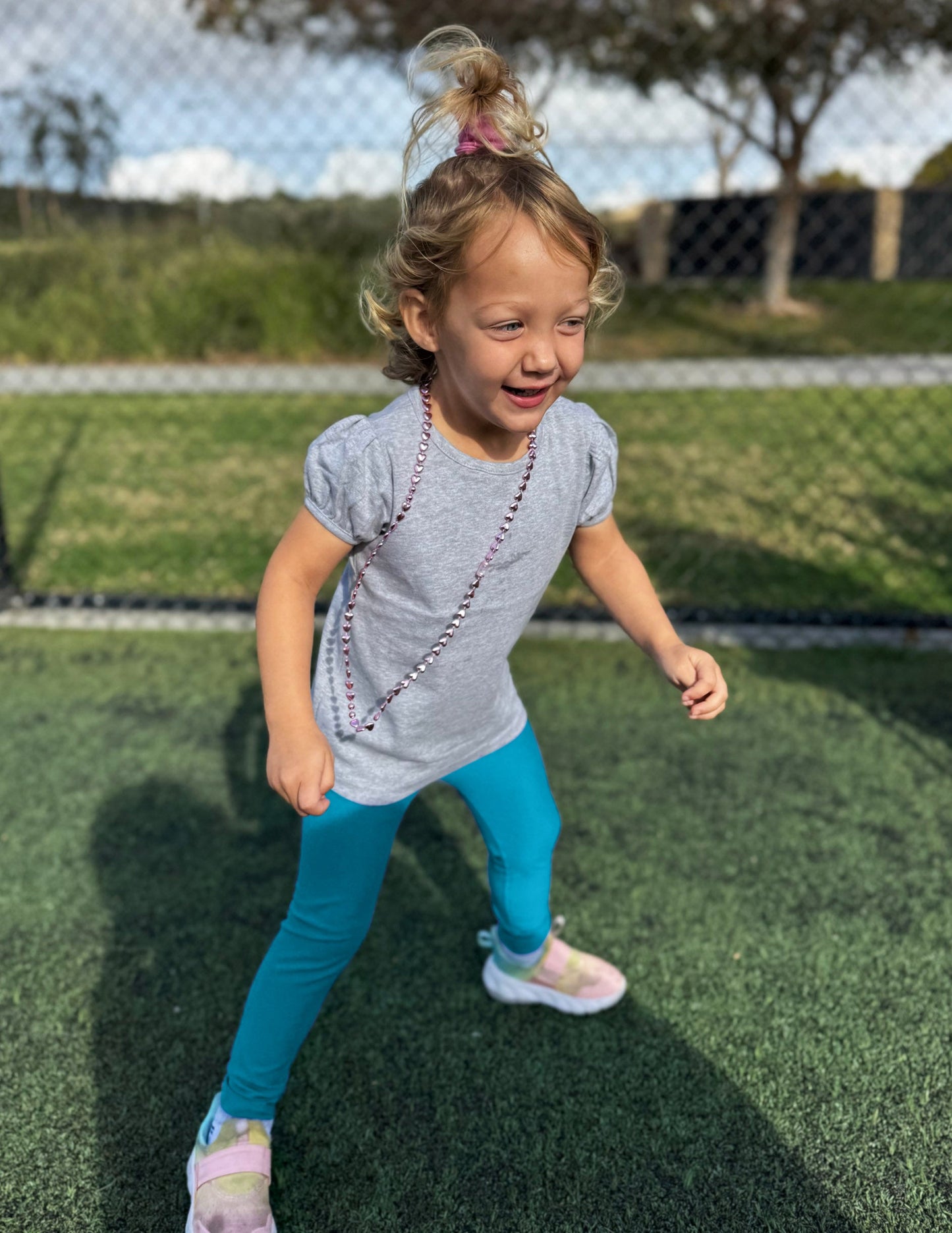 Beyond Yoga Toddler Buttery Soft Spacedye Leggings - Blue