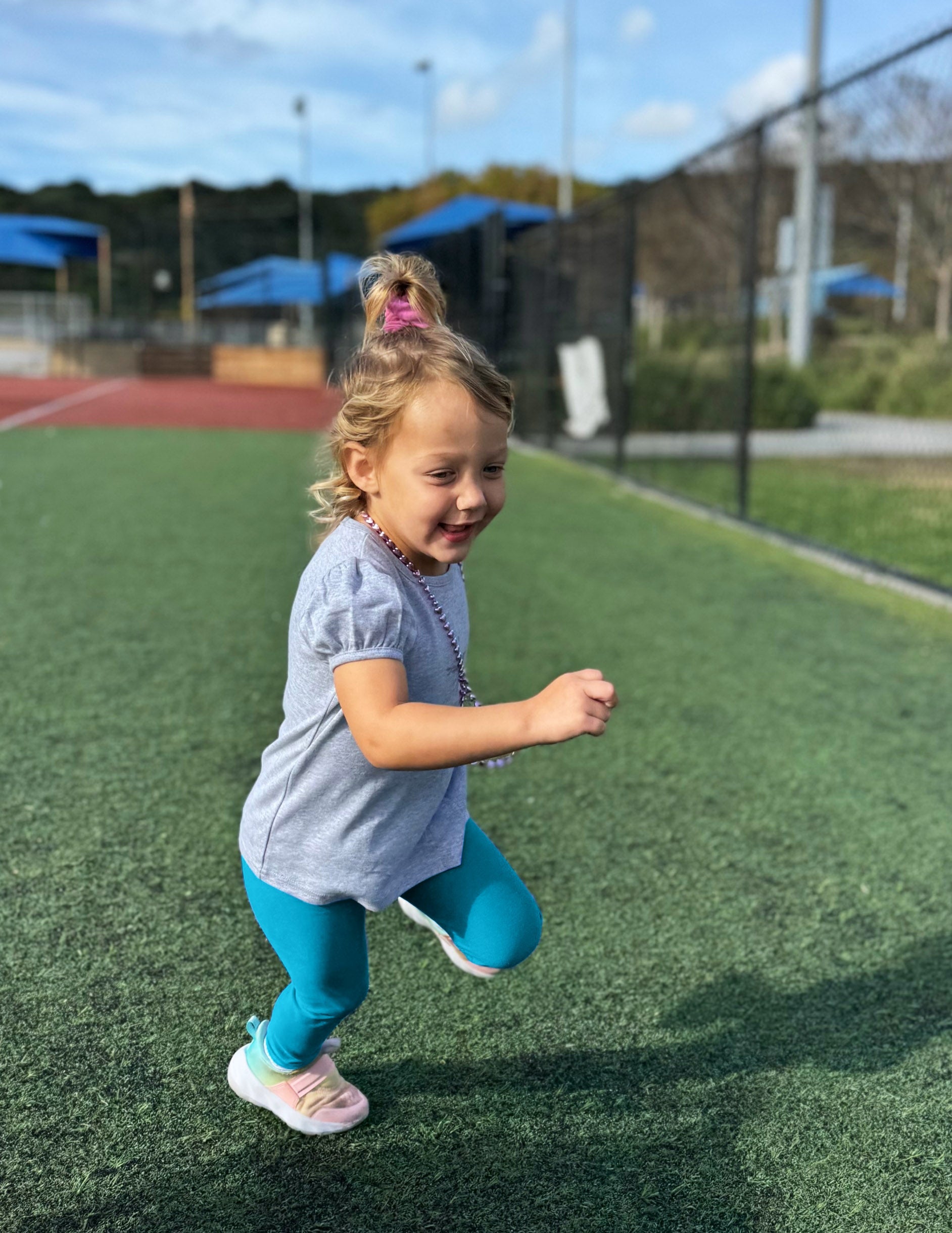 Beyond Yoga Toddler Buttery Soft Spacedye Leggings - Blue