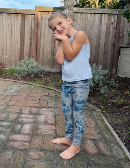 Beyond Yoga Toddler Soft Buttery SoftMark Legging - Blue