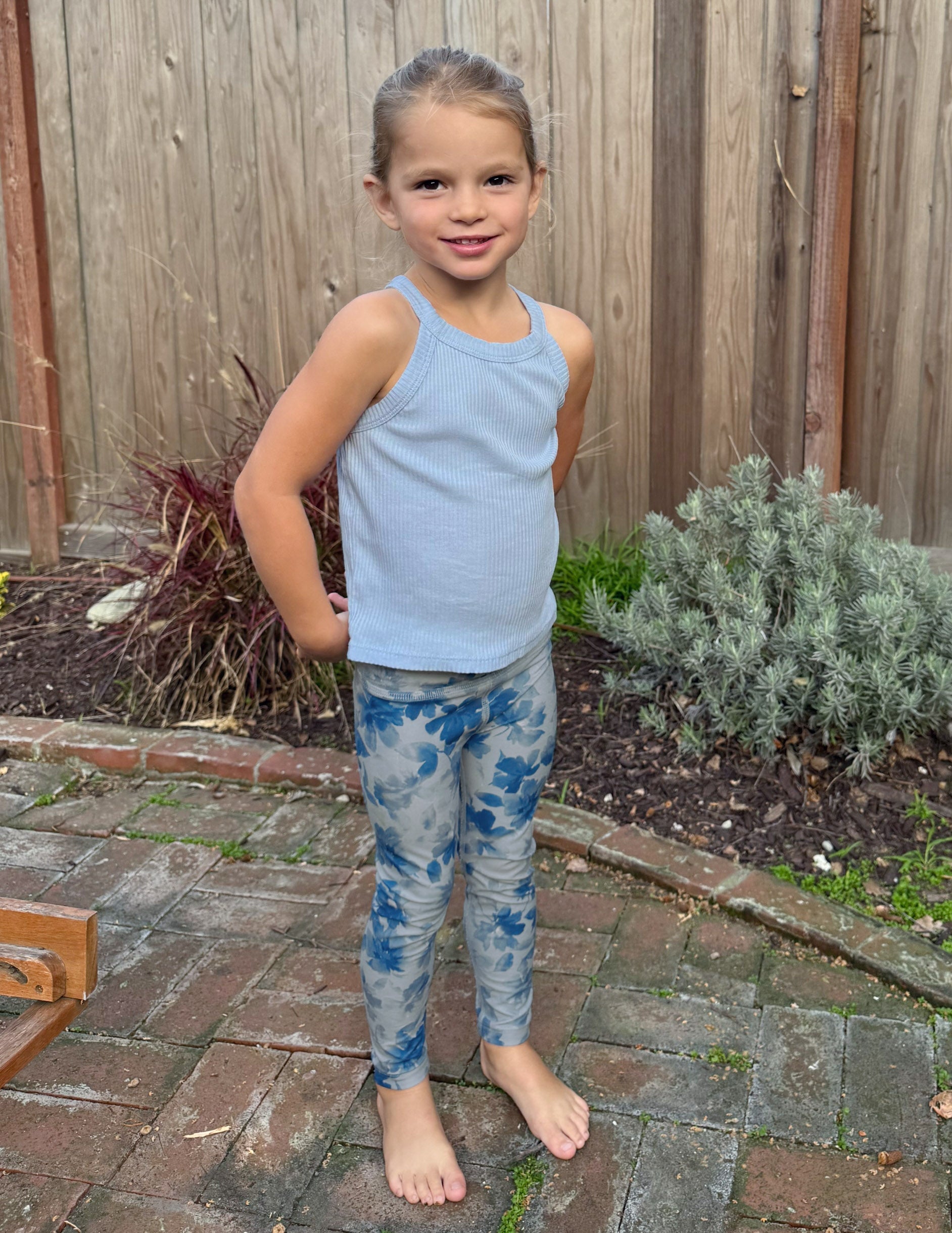 Beyond Yoga Toddler Soft Buttery SoftMark Legging - Blue