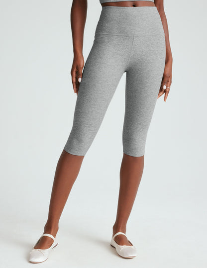 Beyond Yoga High Waisted Pedal Pusher Spacedye Legging - Silver Mist