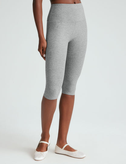Beyond Yoga High Waisted Pedal Pusher Spacedye Legging - Silver Mist