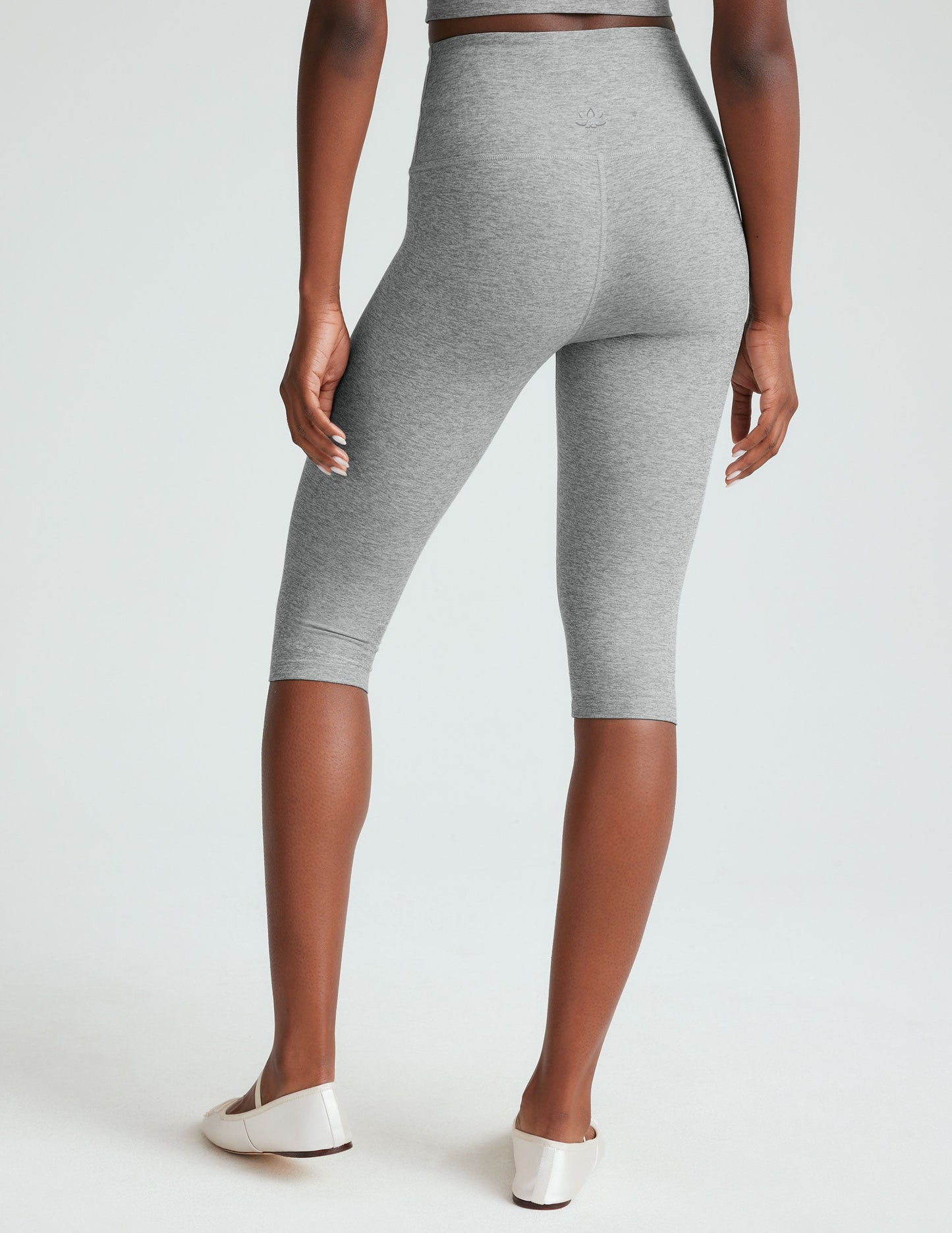 Beyond Yoga High Waisted Pedal Pusher Spacedye Legging - Silver Mist
