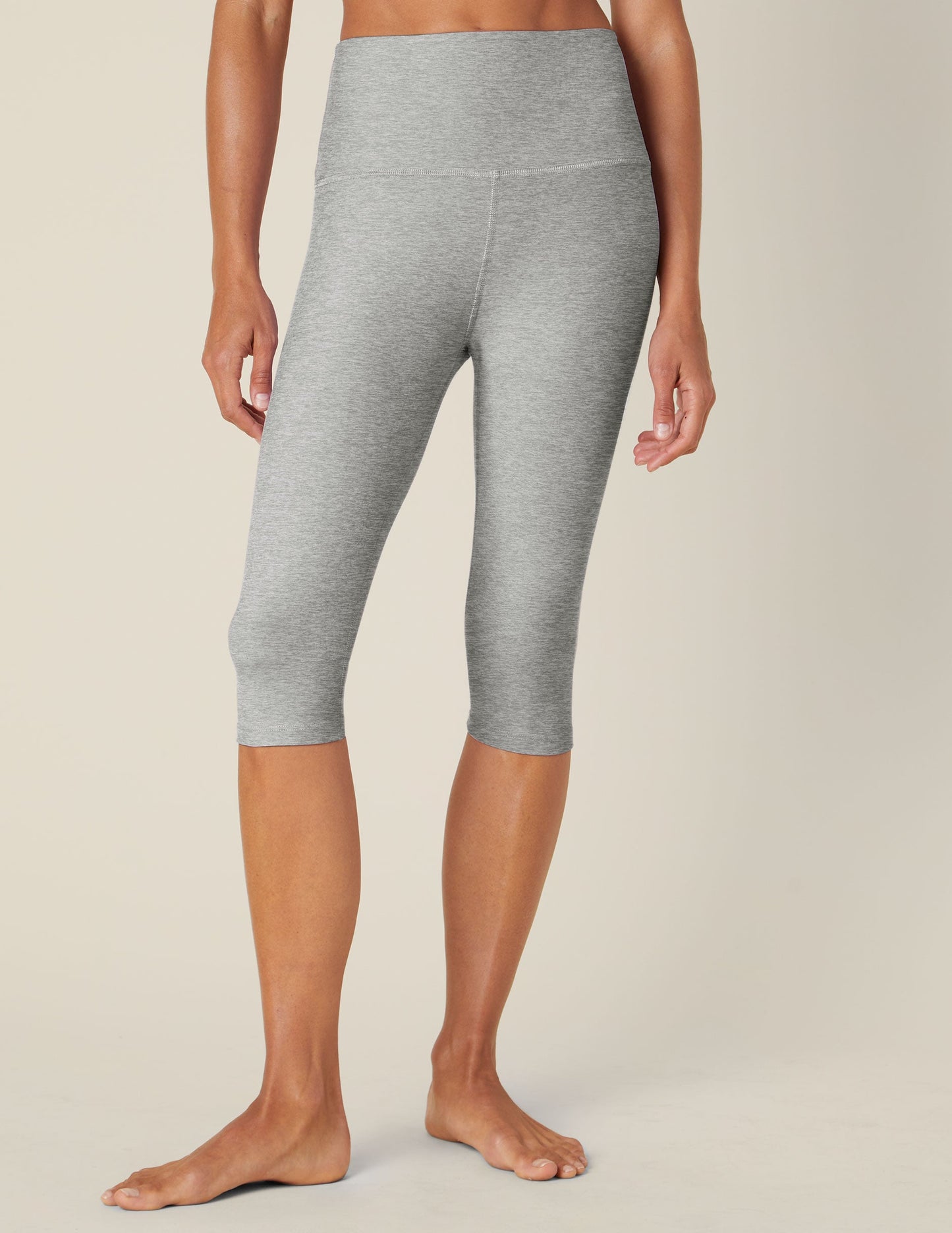 Beyond Yoga High Waisted Pedal Pusher Spacedye Legging - Silver Mist