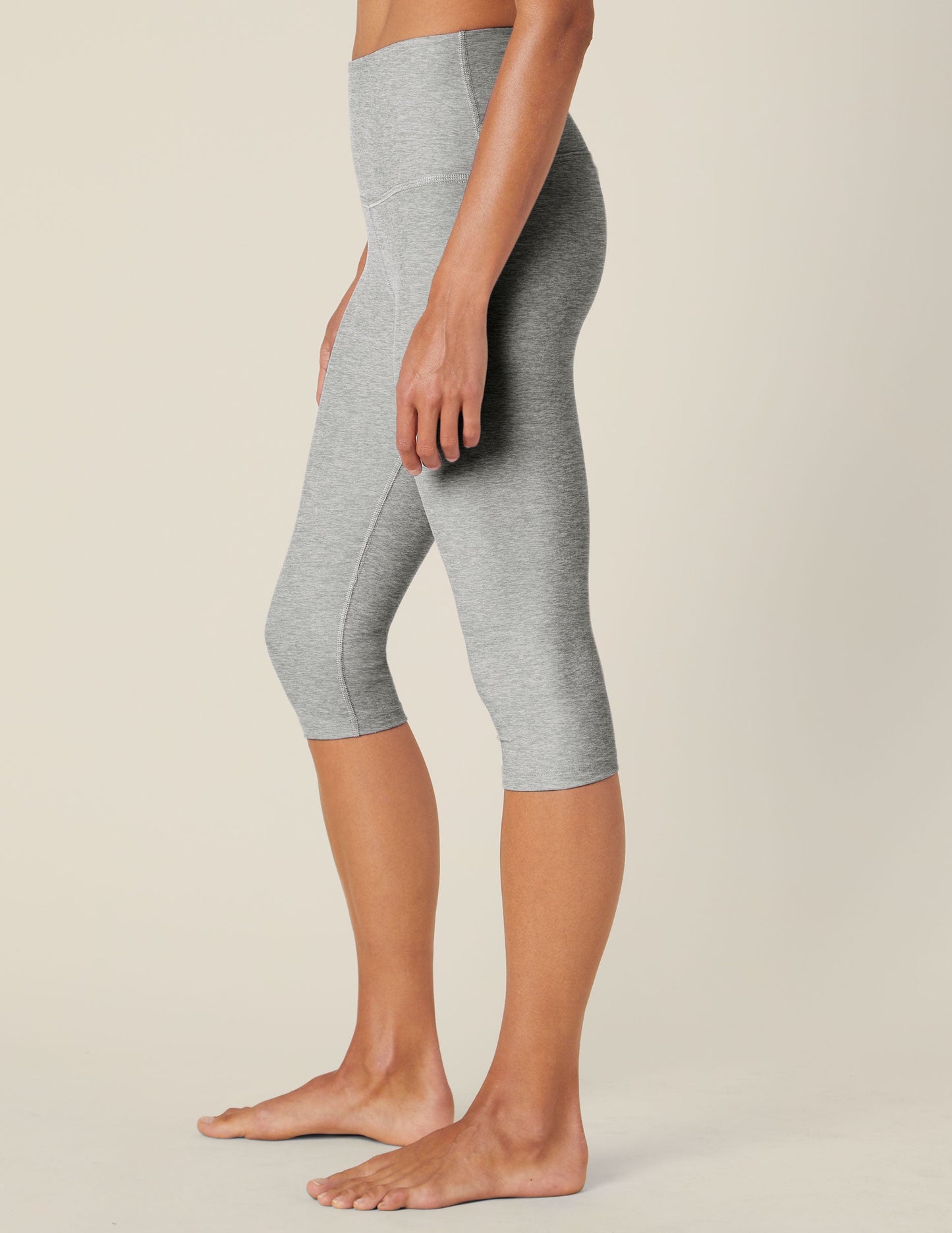 Beyond Yoga High Waisted Pedal Pusher Spacedye Legging - Silver Mist
