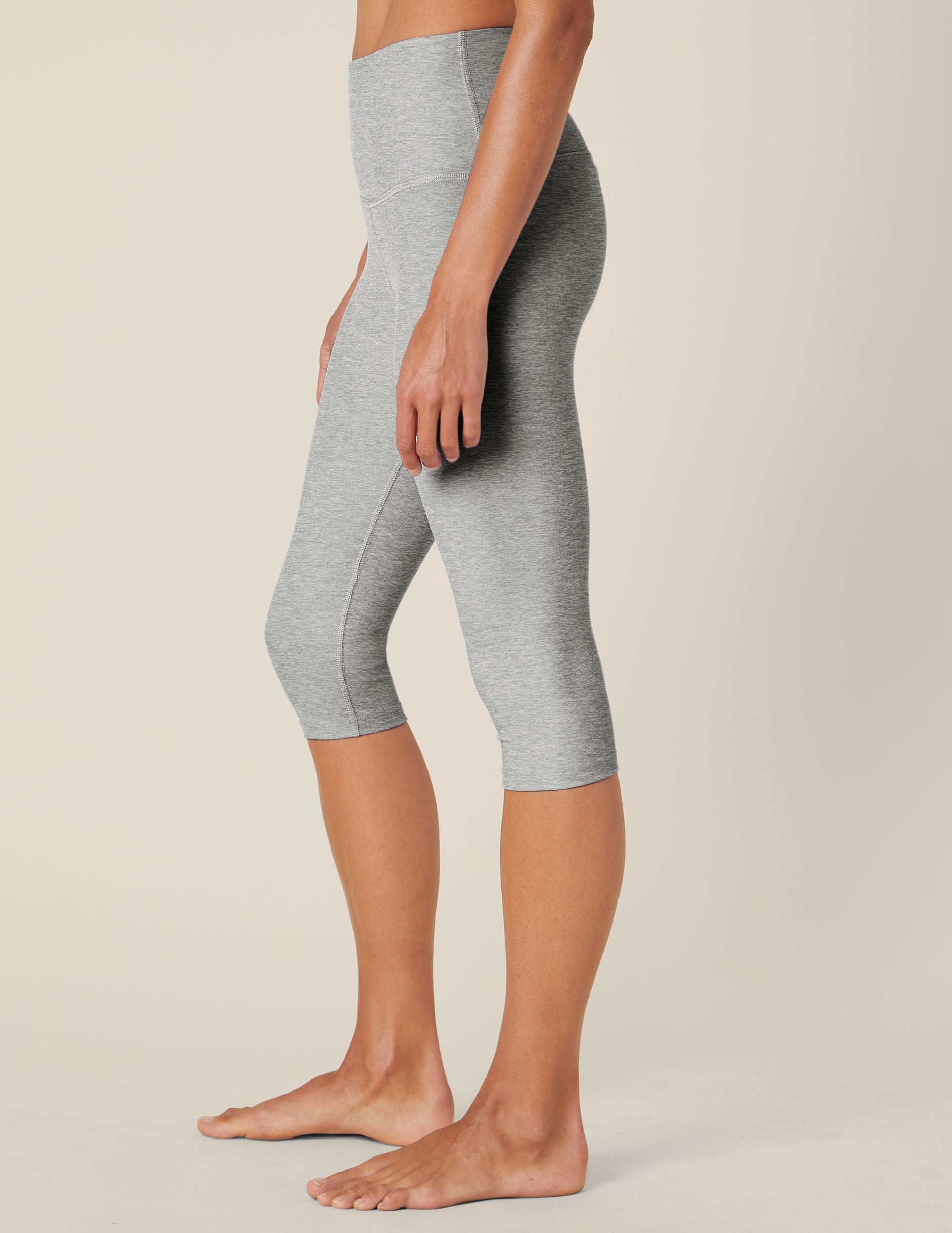 Beyond Yoga High Waisted Pedal Pusher Spacedye Legging - Silver Mist