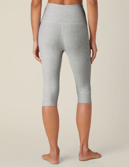 Beyond Yoga High Waisted Pedal Pusher Spacedye Legging - Silver Mist