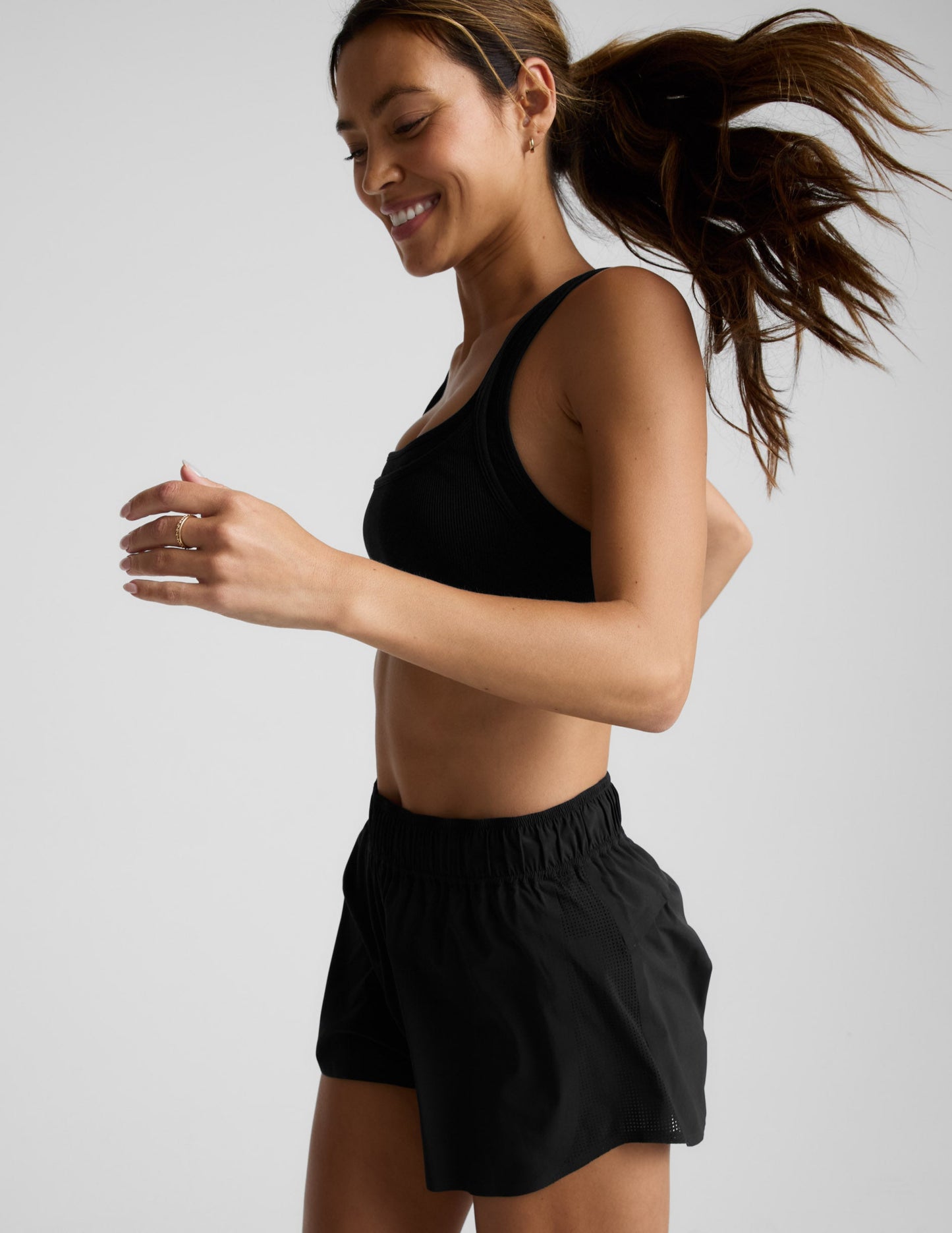 Beyond Yoga Women's Breathable Lined "Solemate" Shorts - Black