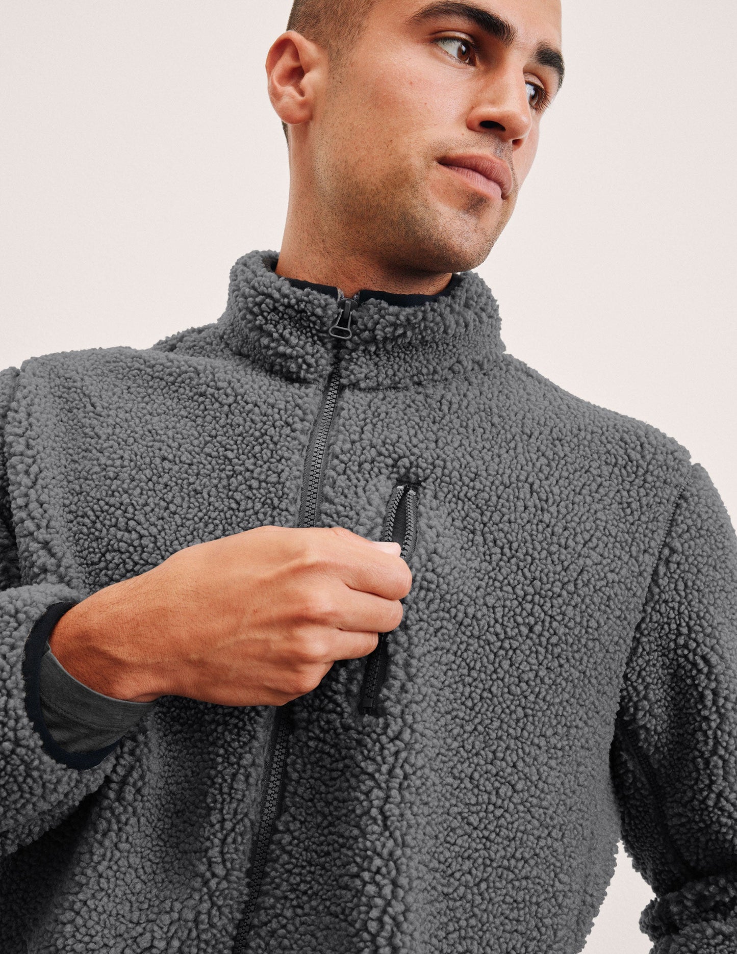 Beyond Yoga Boucle Fleece Men's Zip Jacket