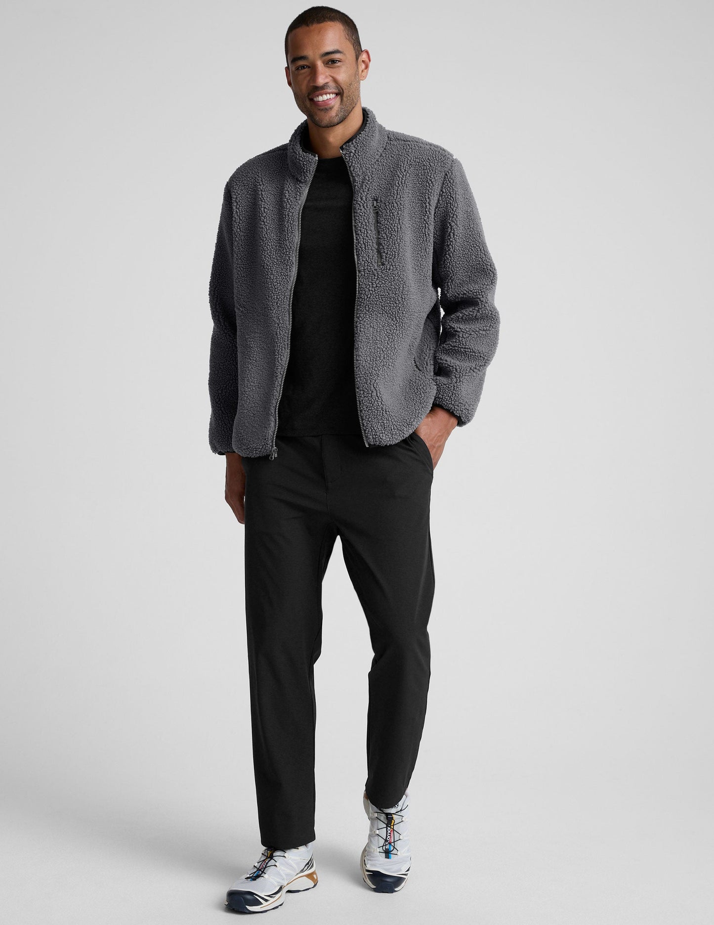 Beyond Yoga Boucle Fleece Men's Zip Jacket