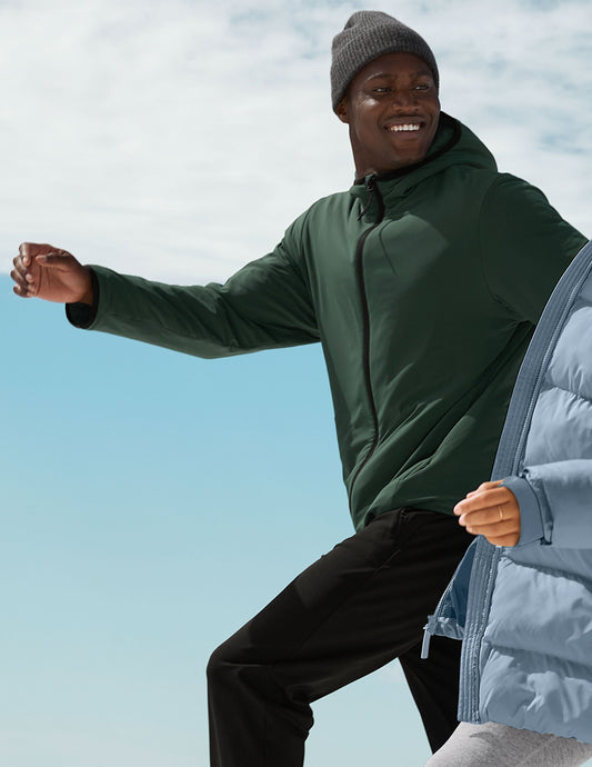 Beyond Yoga In Flight Insulated Men's Hooded Jacket