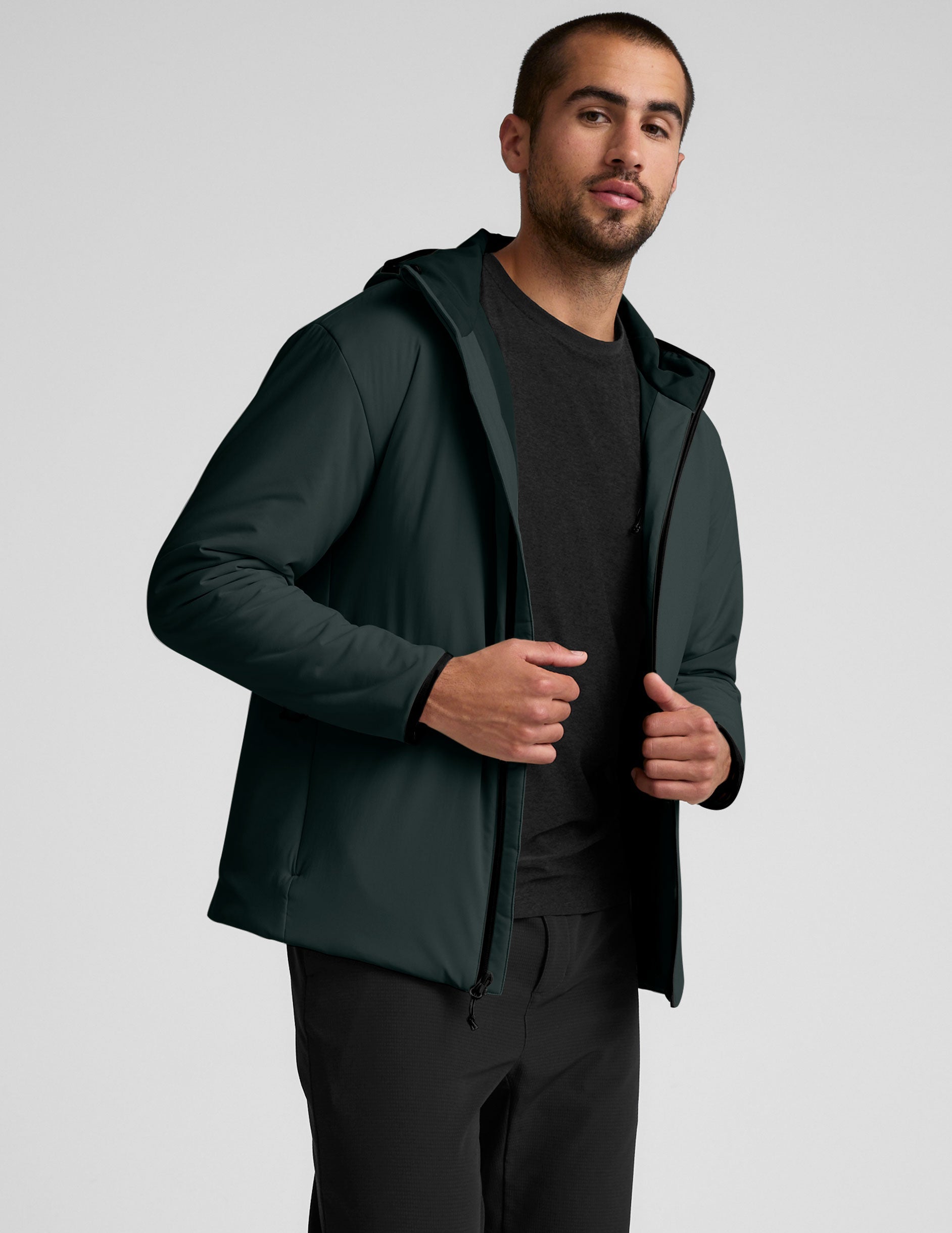Beyond Yoga In Flight Insulated Men's Hooded Jacket