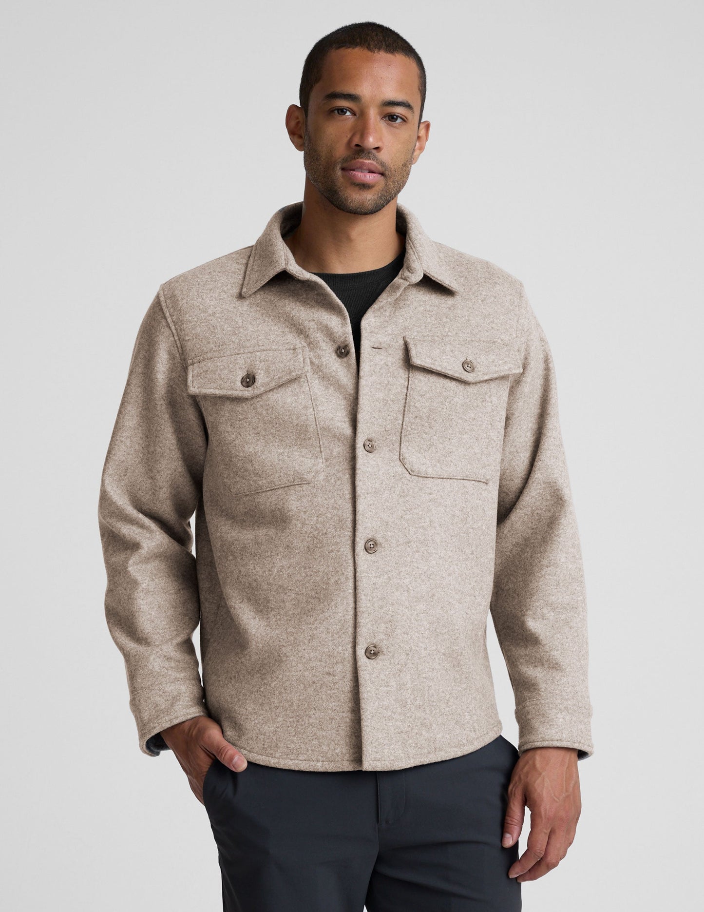 Beyond Yoga Day to Night Men's Wool Shirt Jacket