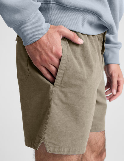 Beyond Yoga Men's Casual Elastic Waist Saturday Shorts - Mushroom