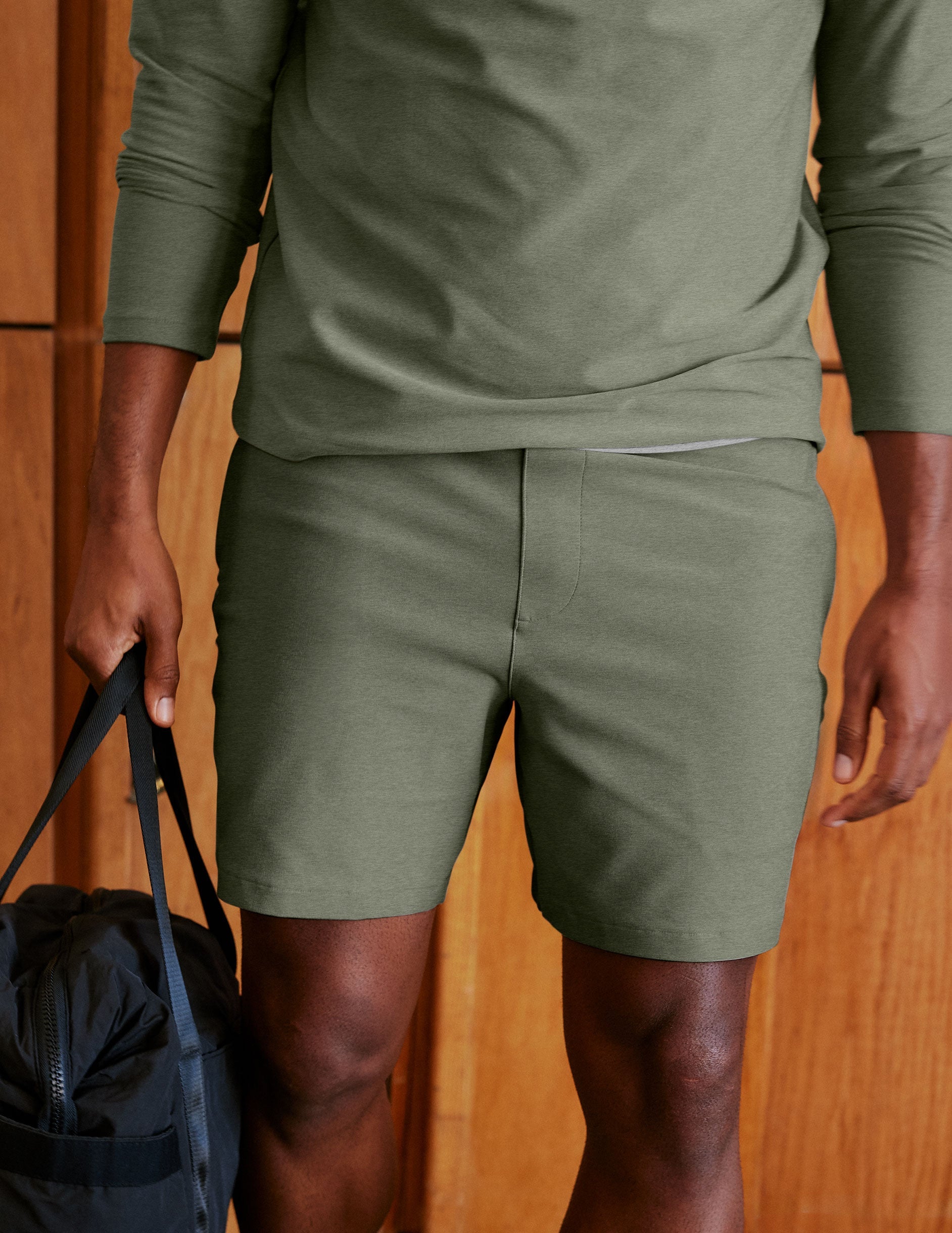 Beyond Yoga Men's Spacedye Shorts - Grey Sage Heather