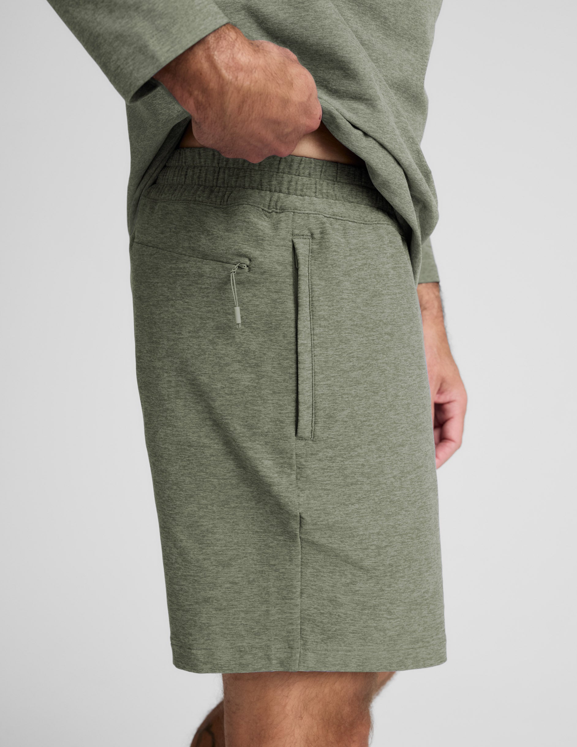 Beyond Yoga Men's Spacedye Shorts - Grey Sage Heather