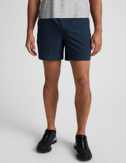 Beyond Yoga Men's 7 Inch Relaxed Spacedye Shorts - Nocturnal Navy