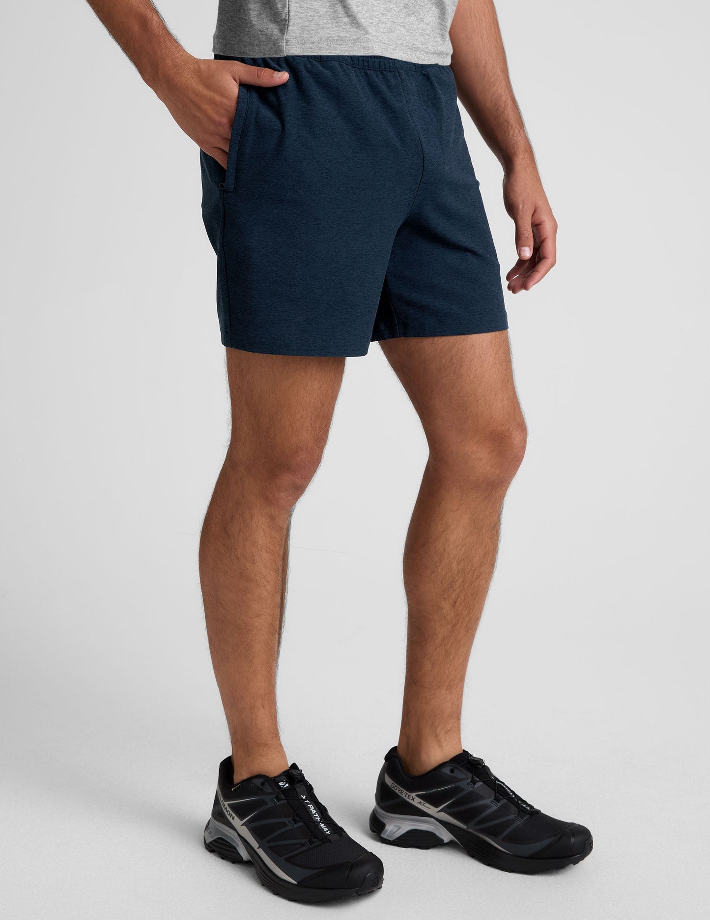 Beyond Yoga Men's 7 Inch Relaxed Spacedye Shorts - Nocturnal Navy