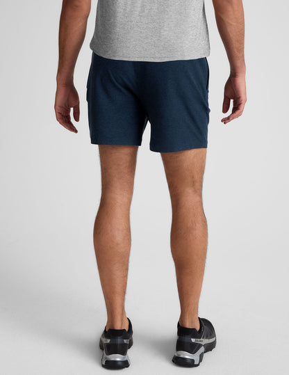 Beyond Yoga Men's 7 Inch Relaxed Spacedye Shorts - Nocturnal Navy