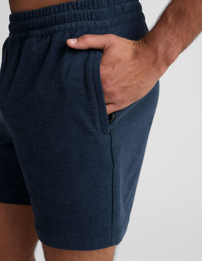 Beyond Yoga Men's 7 Inch Relaxed Spacedye Shorts - Nocturnal Navy