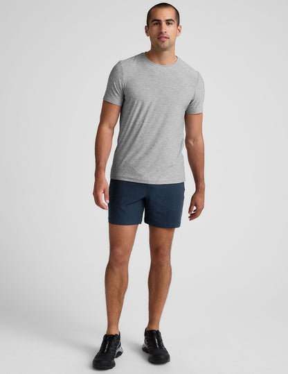 Beyond Yoga Men's 7 Inch Relaxed Spacedye Shorts - Nocturnal Navy