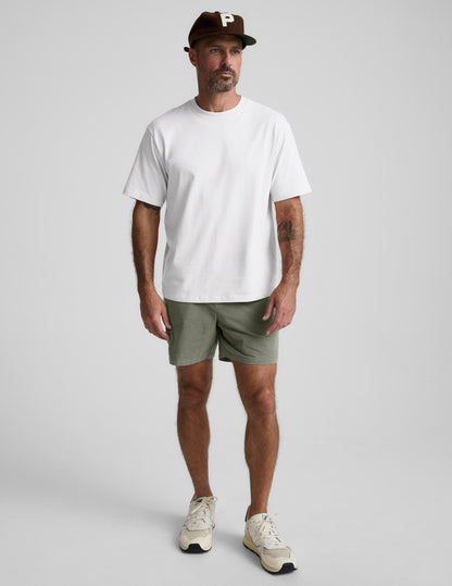 Beyond Yoga Men's Casual Elastic Waist Saturday Shorts - Grey Sage