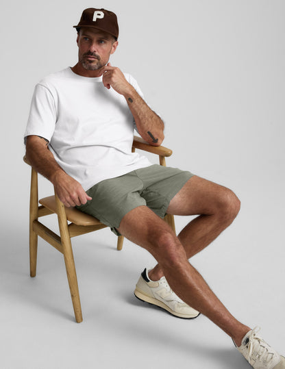 Beyond Yoga Men's Casual Elastic Waist Saturday Shorts - Grey Sage