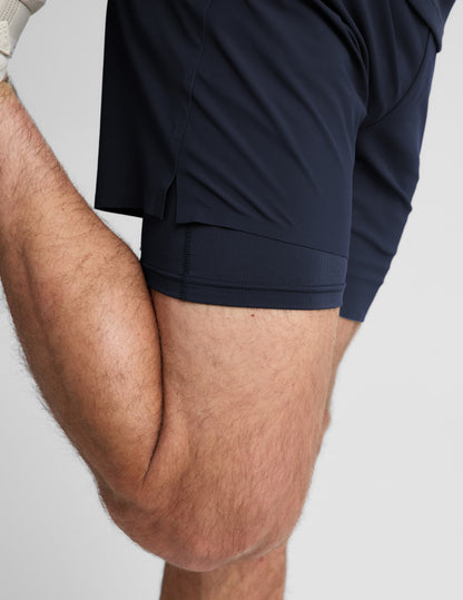 Beyond Yoga Men's Gym WarpLite Shorts - Nocturnal Navy