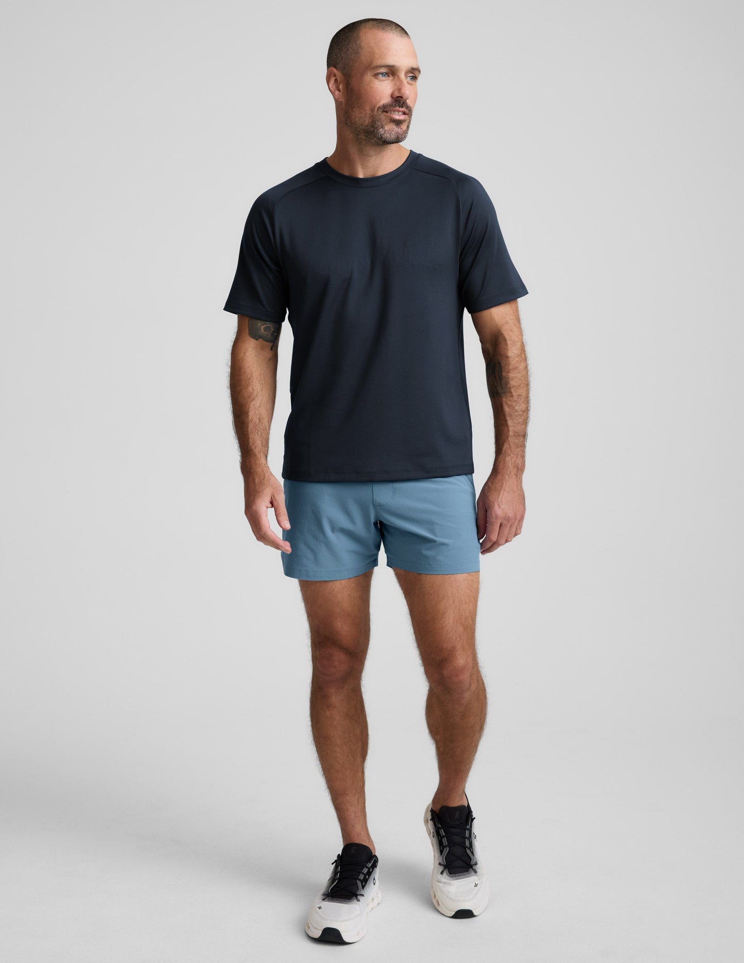 Beyond Yoga Men's Lined Running Pivotal 2.0 Shorts - Harbor Blue