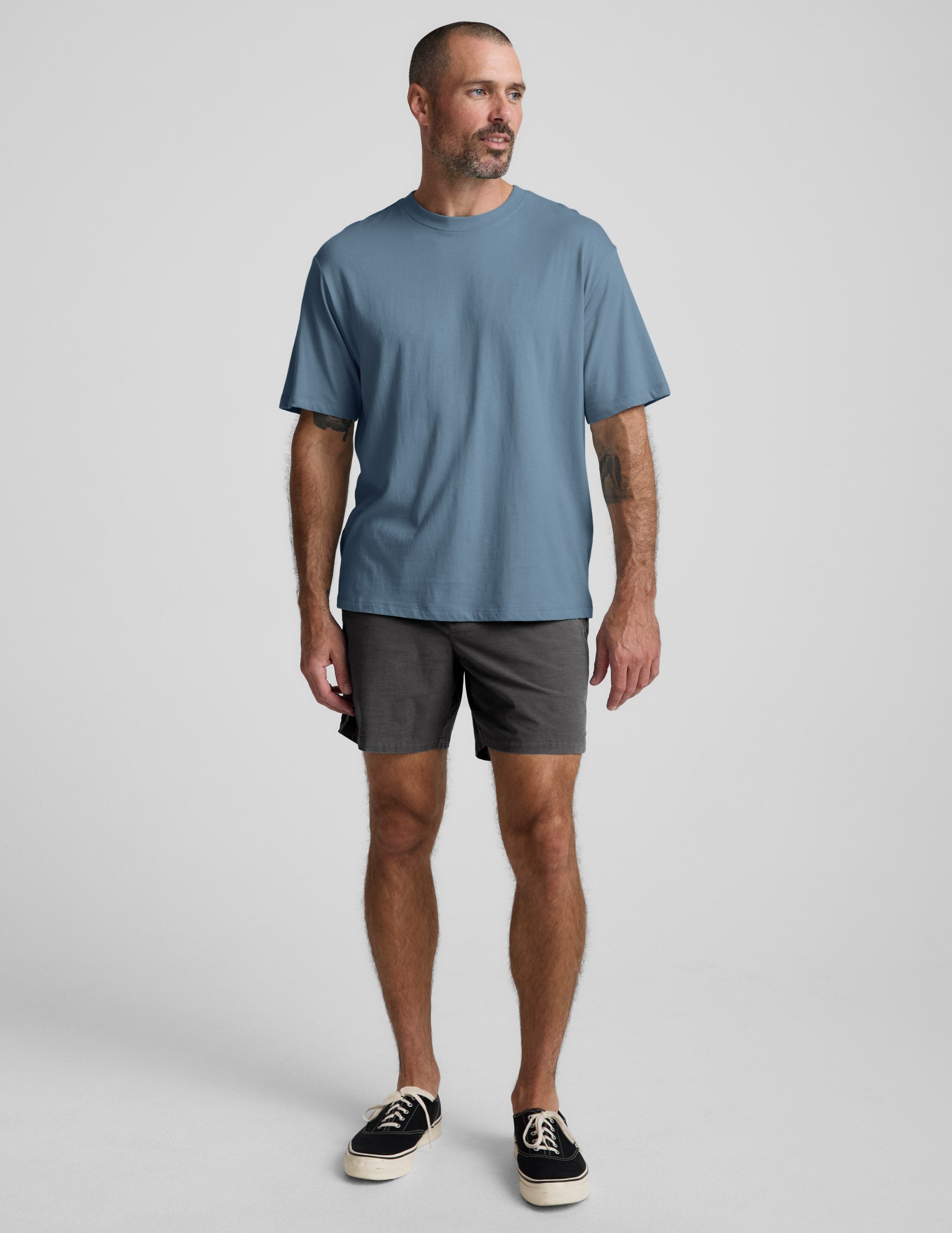 Beyond Yoga Men's Casual Elastic Waist Saturday Shorts - Black Ash