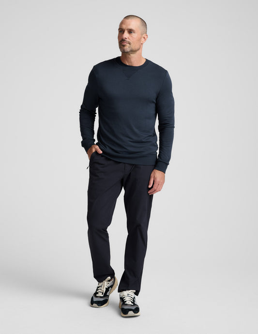 Beyond Yoga Men's Stretch Zipper Pocket All Terrain Pants - Navy