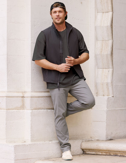 Beyond Yoga Men's Element Chino Trouser 30" - Lunar Gray