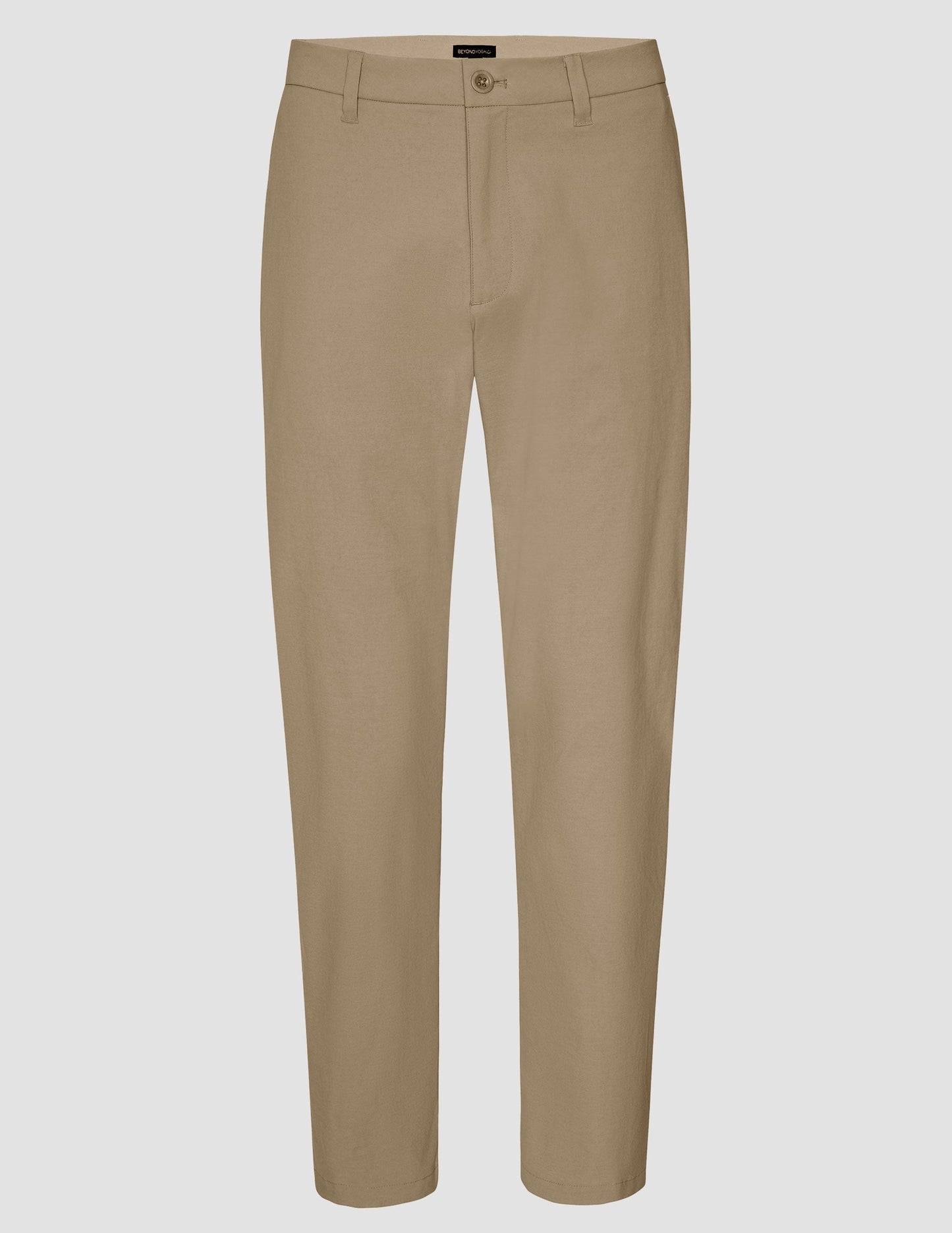 Beyond Yoga Men's Straight Fit Essential Chino Pants - Tan
