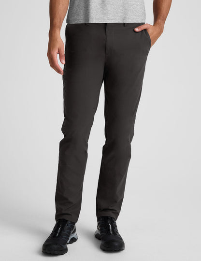 Beyond Yoga Men's Straight Leg Essential Chino Pants - Black Ash