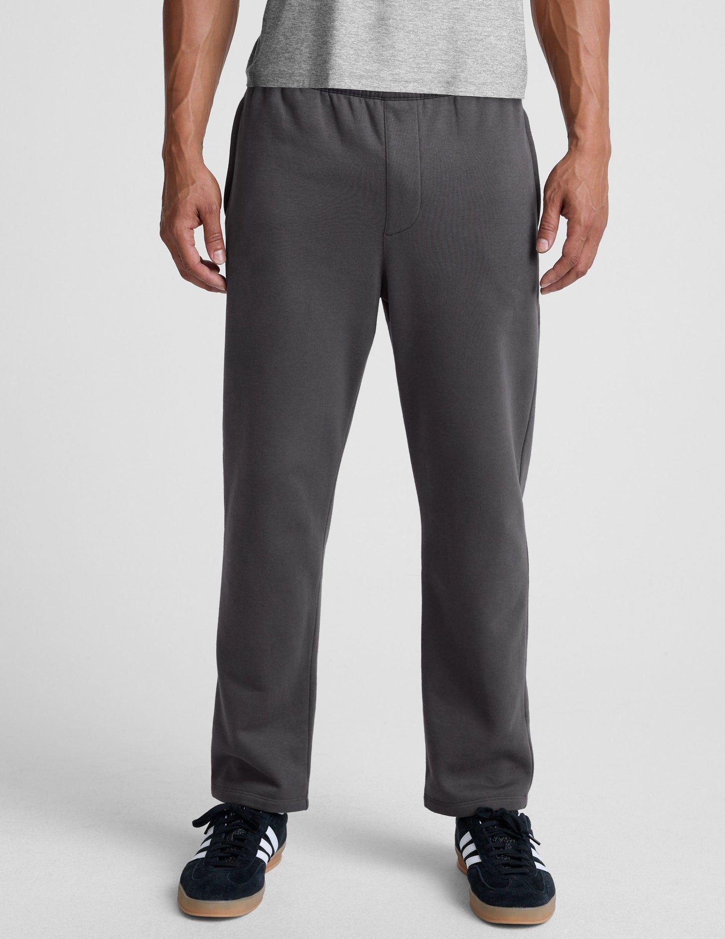 Beyond Yoga Men's Straight Leg LuxeFleece Pants - Black Ash