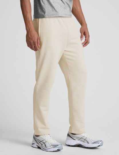 Beyond Yoga Men's Straight Leg LuxeFleece Pants - Bone
