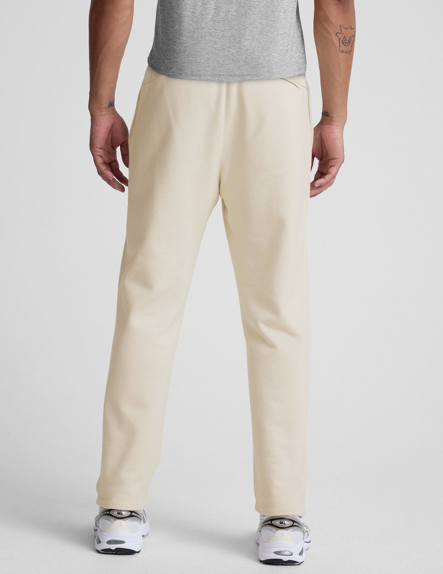 Beyond Yoga Men's Straight Leg LuxeFleece Pants - Bone