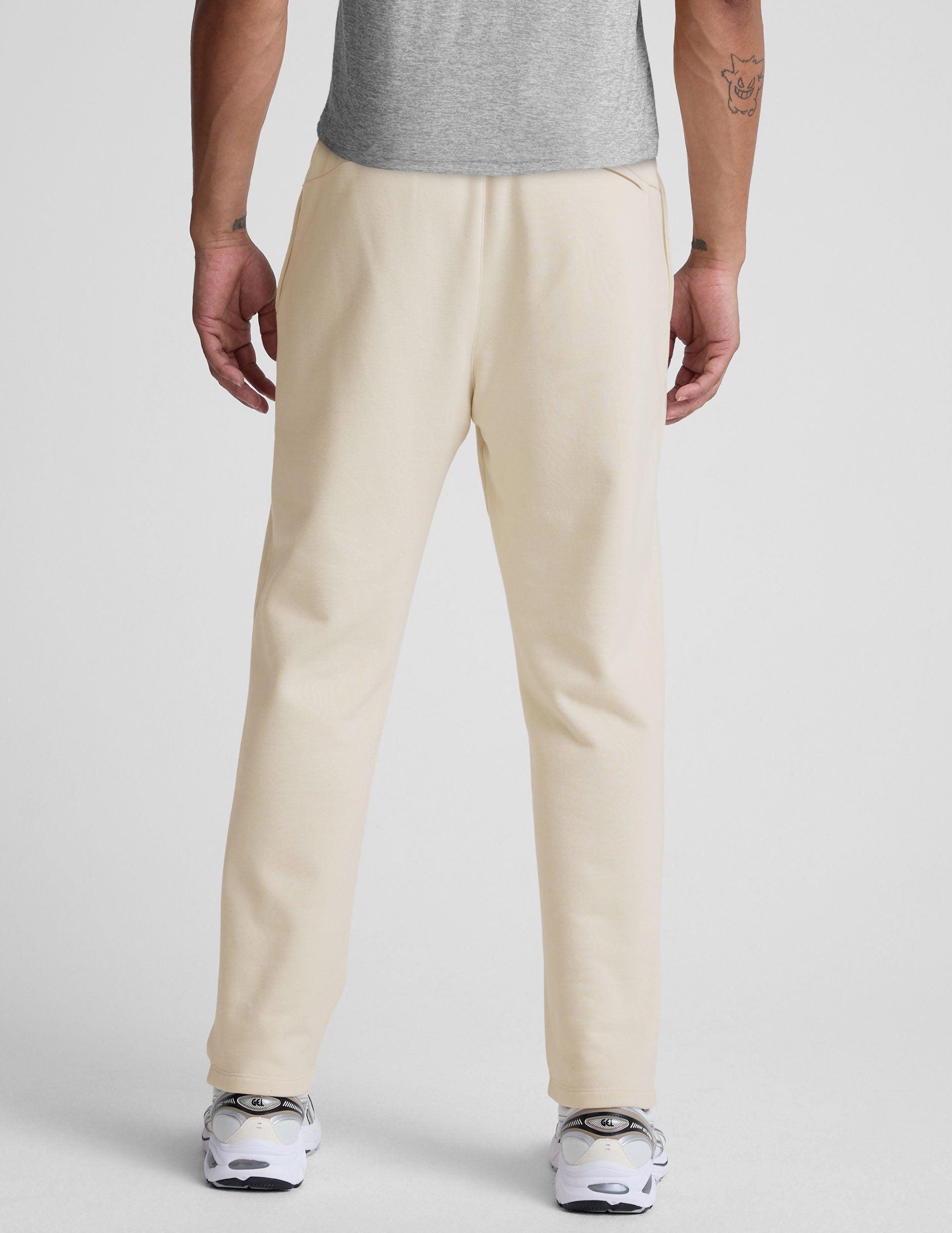 Beyond Yoga Men's Straight Leg LuxeFleece Pants - Bone