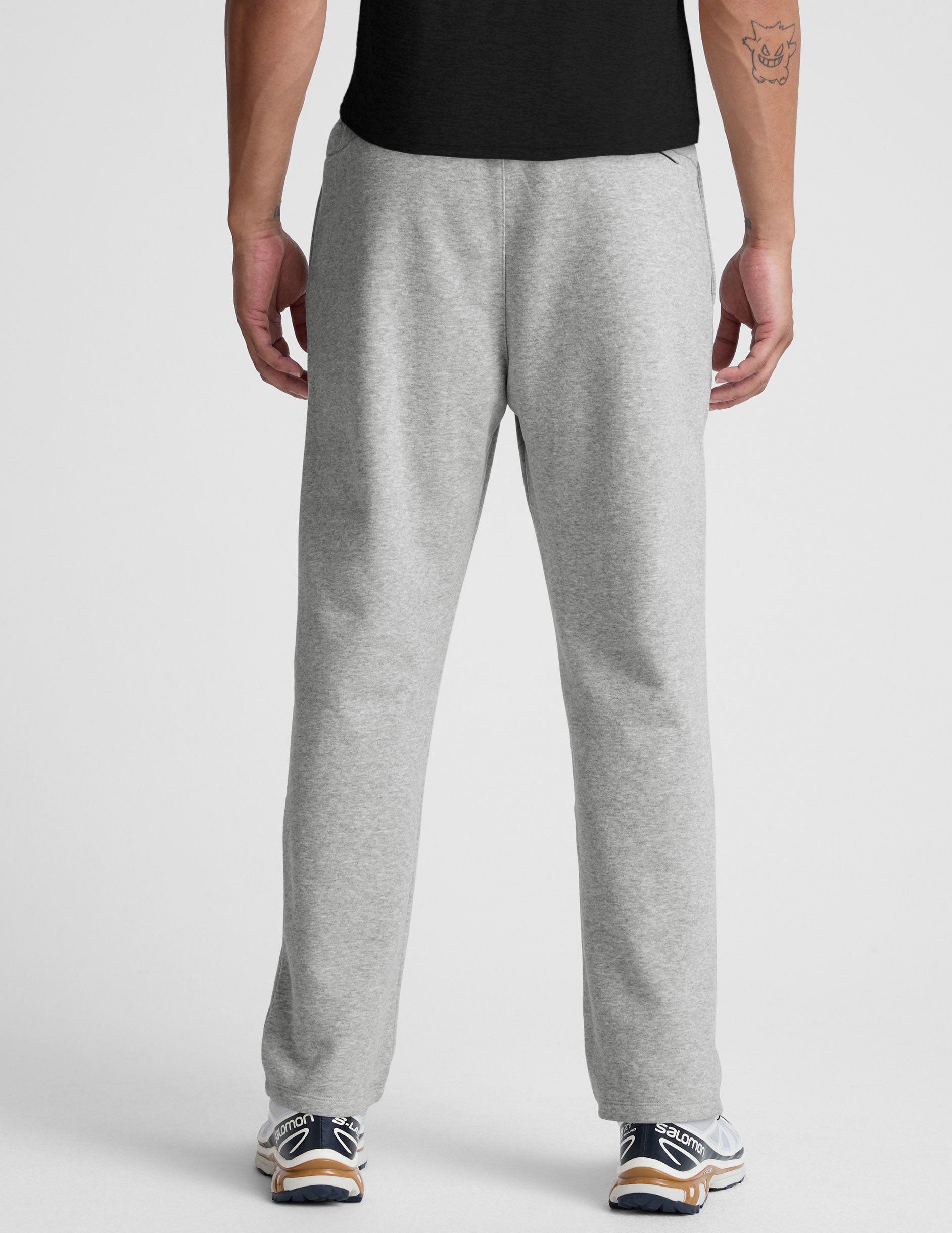 Beyond Yoga Men's Straight Leg LuxeFleece Pants - Light Heather Gray