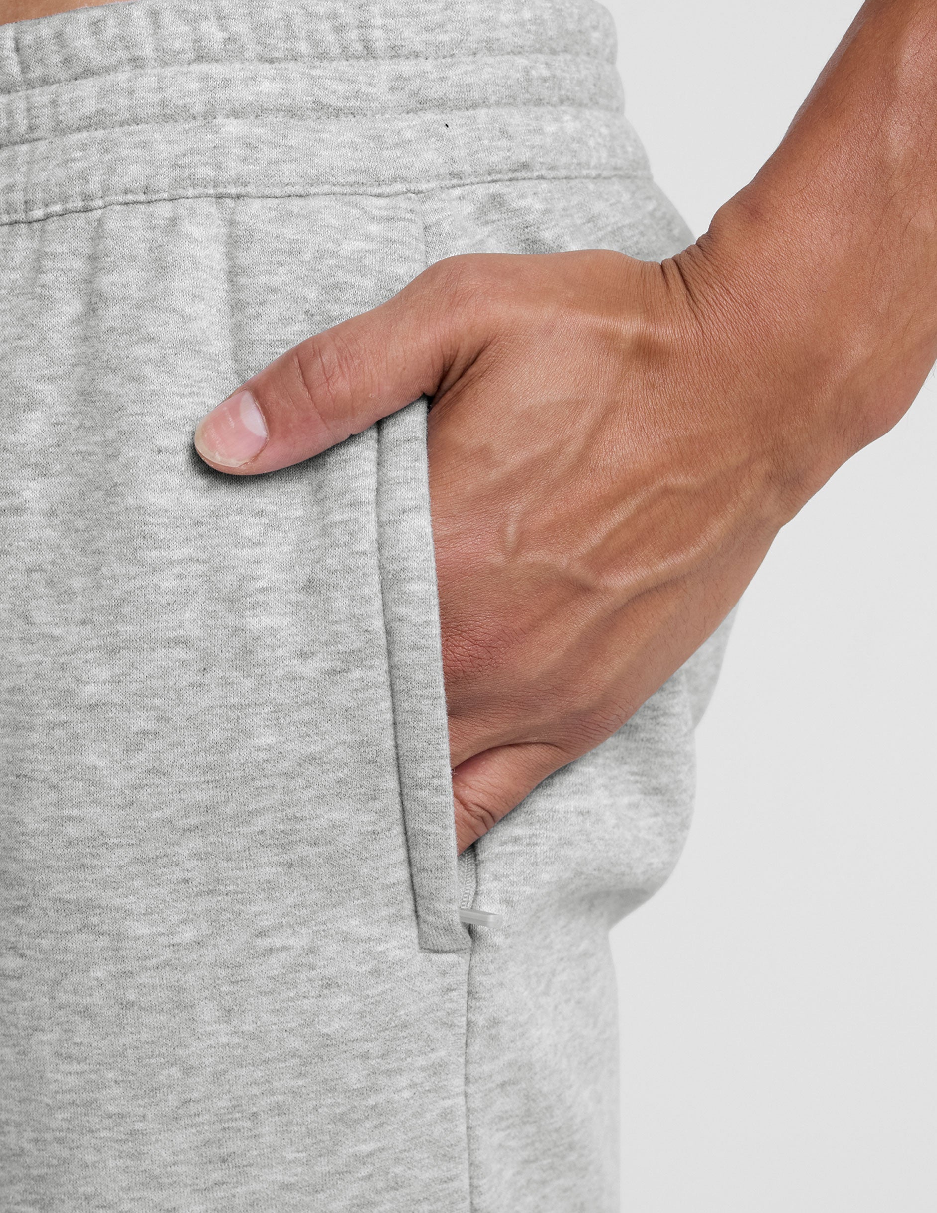 Beyond Yoga Men's Straight Leg LuxeFleece Pants - Light Heather Gray
