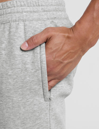 Beyond Yoga Men's Straight Leg LuxeFleece Pants - Light Heather Gray