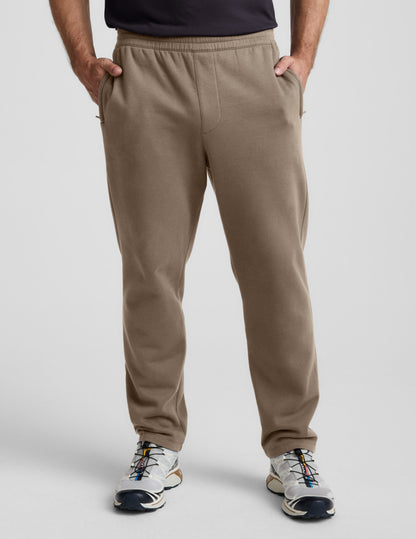 Beyond Yoga Men's Straight Leg LuxeFleece Pants - Mushroom